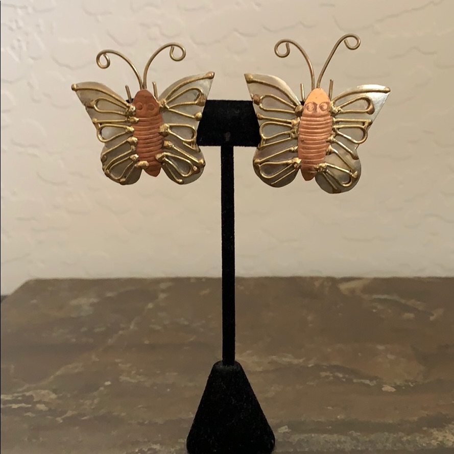 Candy Did It! Tri Color Butterfly Post Earrings
